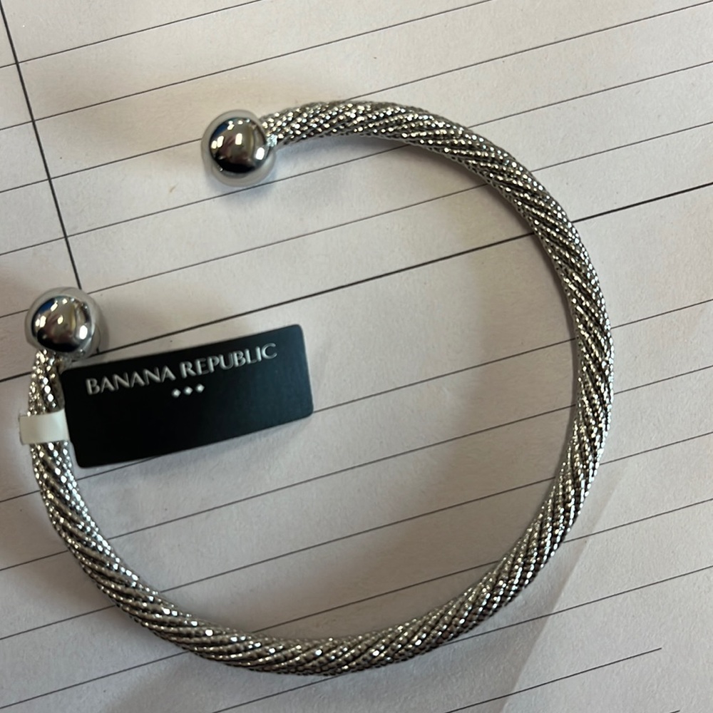 Silver bangle bracelet